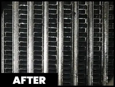EGR Cooler after Diesel Force cleaning showing clean surface
