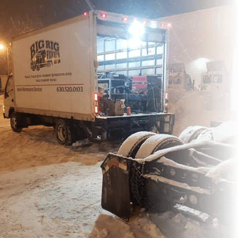 Roadside Service, BRF Service Truck, in the Snow, Winter, and Cold Weather